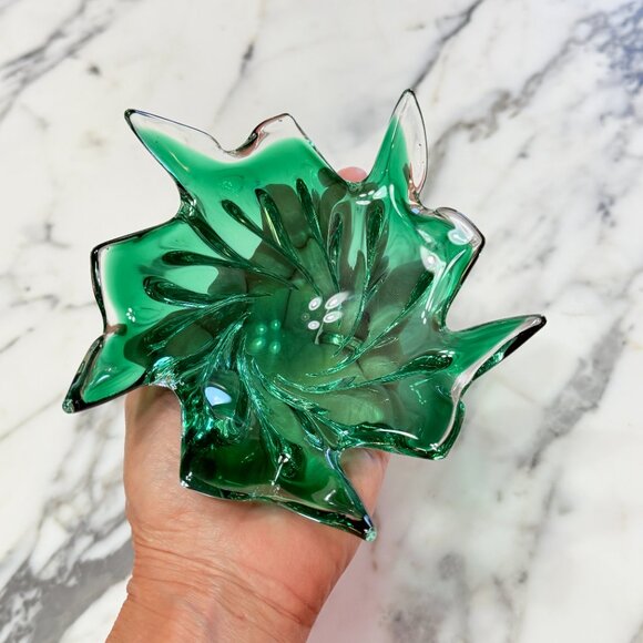 Vintage Bohemian Czech Chribska Art glass Bowl by Joseph Hospodka - Picture 7 of 11